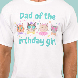 Niedlicher farbiger Vater der Geburtstagskatze Gir T-Shirt