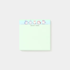 Niedlicher Farbverlauf der Vögel Personalisierter  Post-it Klebezettel