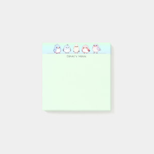 Niedlicher Farbverlauf der Vögel Personalisierter  Post-it Klebezettel