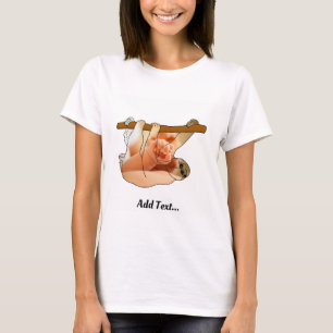Niedlicher Faulkorb   Foto und Text hinzufügen T-Shirt