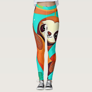 Niedlicher Faulpelz im Dschungel Leggings