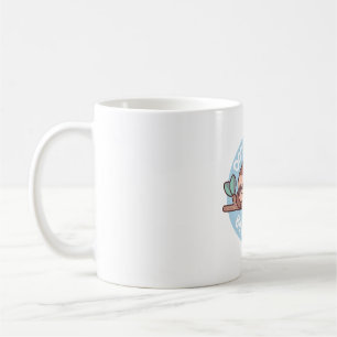 Niedlicher Faultier beeilt euch nicht zu einem frö Kaffeetasse