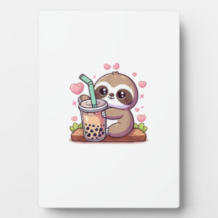 Niedlicher Faultier-Boba-Blasen-Milchtee Kawaii Fr Fotoplatte