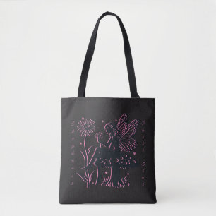 Niedlicher Feenpilz und Blumenzombie-Mädchen Tasche