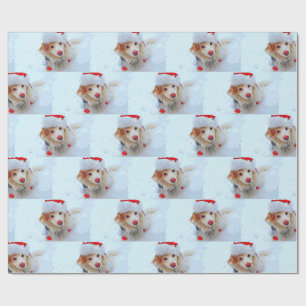 Niedlicher Feiertag Dackelhundweihnachtsfestlicher Geschenkpapier