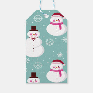 Niedlicher festlicher Winter Pink Frostischer Schn Geschenkanhänger