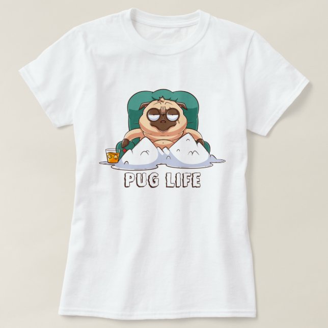 Niedlicher Fett-Mops-T - Shirt (Design vorne)
