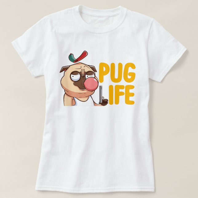 Niedlicher Fett-Mops-T - Shirt (Design vorne)