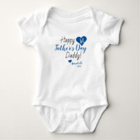 Niedlicher First Vatertag Geschenk Blue Baby Girl