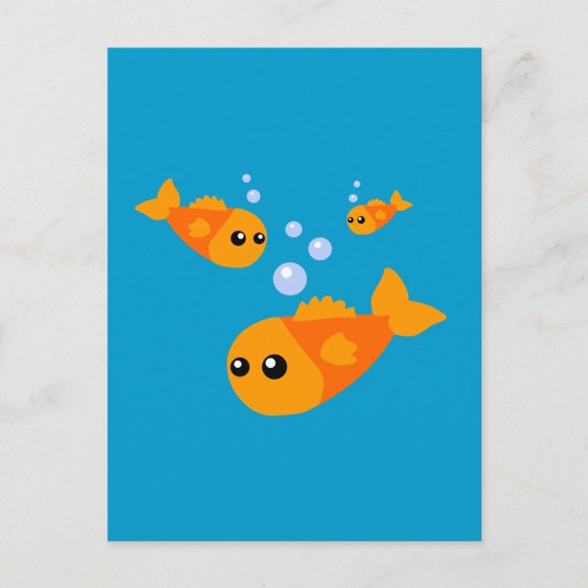 Niedlicher Fisch Postkarte (Vorderseite)