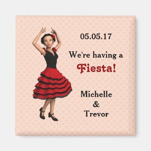 Niedlicher Flamenco-Tänzer (Personalisiert) Magnet