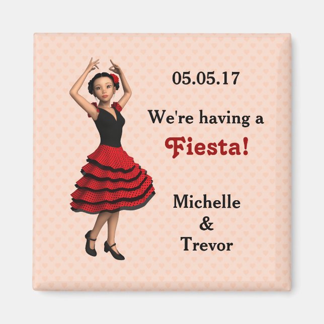 Niedlicher Flamenco-Tänzer (Personalisiert) Magnet (Vorne)