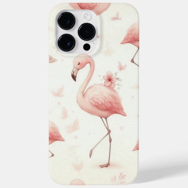 Niedlicher Flamingo Flock Case-Mate iPhone 14 Pro Max Hülle (Rückseite)