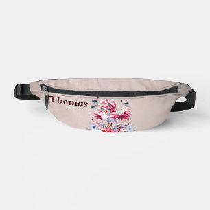 Niedlicher Flamingo im Stil des Cartoon, Bauchtasche