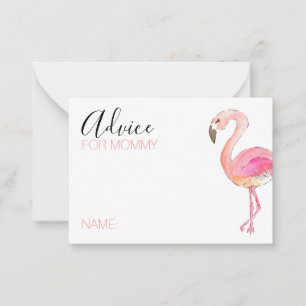 niedlicher Flamingo-Ratschlag für Mami-Karte Hinweiskarte