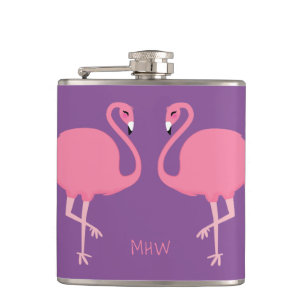 Niedlicher Flamingos-Flasche Flachmann
