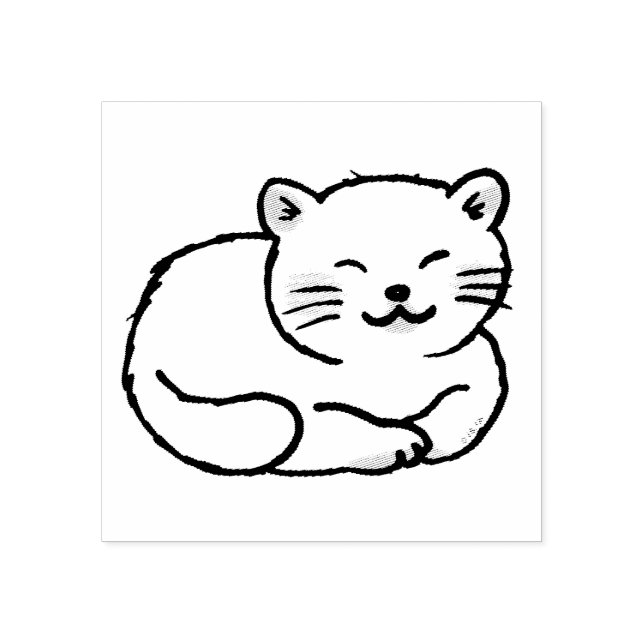 niedlicher, flauschiger Cartoon Gummistempel (Prägung)