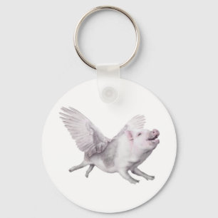 Niedlicher Fliegen-Schwein-Schlüsselanhänger, we Schlüsselanhänger