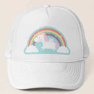 Niedlicher FliegenUnicorn und Truckerkappe