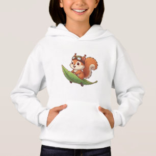 Niedlicher Flieger Eichhörnchen fährt mit Leaf Ska Hoodie