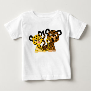 Niedlicher Flirtatisches Cartoon Jaguars Baby T -  T-shirt