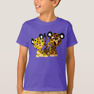 Niedlicher Flirtatisches Cartoon Jaguars Children  T-Shirt