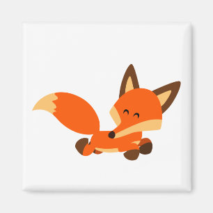 Niedlicher Flotten-Cartoonfox-Magnet Magnet