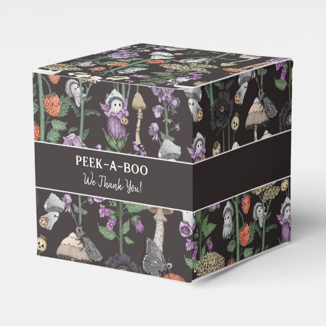 Niedlicher Flüchtige Blick-a-Boo-Geister Halloween Geschenkschachtel (Vorderseite)
