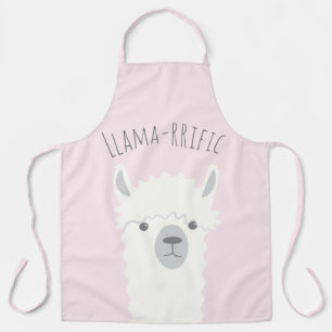 Niedlicher Flüchtige Blick-a-boo Llama Llama-Rosa Schürze