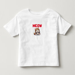 Niedlicher Fluffy Kitten mit Herzstiftung | anmuti Kleinkind T-shirt