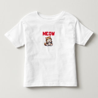 Niedlicher Fluffy Kitten mit Herzstiftung | anmuti Kleinkind T-shirt