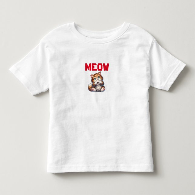 Niedlicher Fluffy Kitten mit Herzstiftung | anmuti Kleinkind T-shirt (Vorderseite)