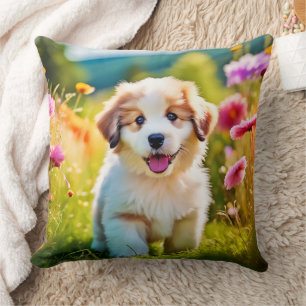Niedlicher Fluffy Welpe Kissen