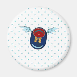 Niedlicher Flügelschuh-Cartoon Magnet