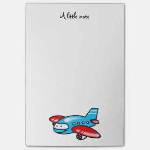 niedlicher Flugzeug-Cartoon Post-it Klebezettel