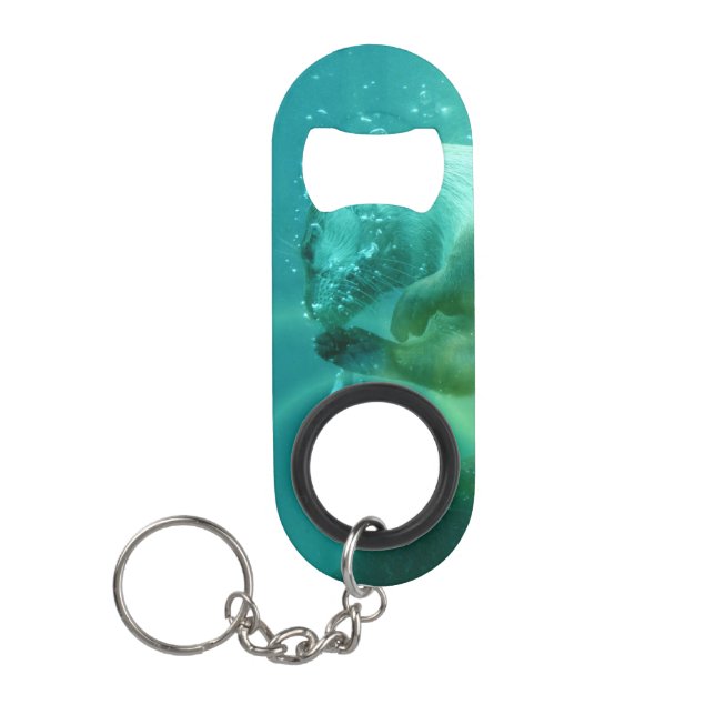 Niedlicher Fluss-Otter Schlüsselanhänger Flaschenöffner (Vorderseite)