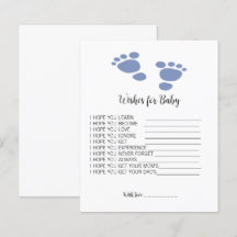 Niedlicher Footprint Baby Dusche Wünsche für Babyb