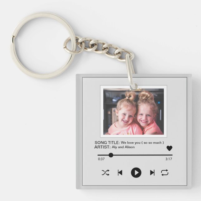 Niedlicher Foto-Musikplayer Schlüsselanhänger (Vorderseite)