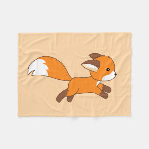 Niedlicher Fox auf Creme Fleecedecke