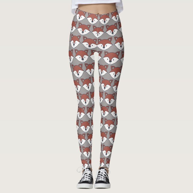 Niedlicher Fox/Foxy Muster-Leggings Leggings (Vorderseite)