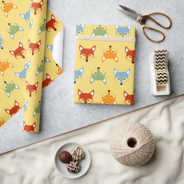 Niedlicher Fox Geschenkpapier (Kunsthandwerk)