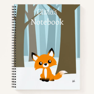 Niedlicher Fox im SchneeNotebook Notizbuch