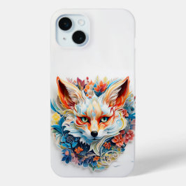 Niedlicher Fox mit Blume Paper Cutout Case-Mate iPhone Hülle