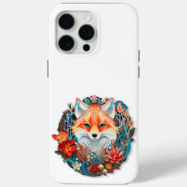Niedlicher Fox mit Blume Paper Cutout Case-Mate iPhone Hülle