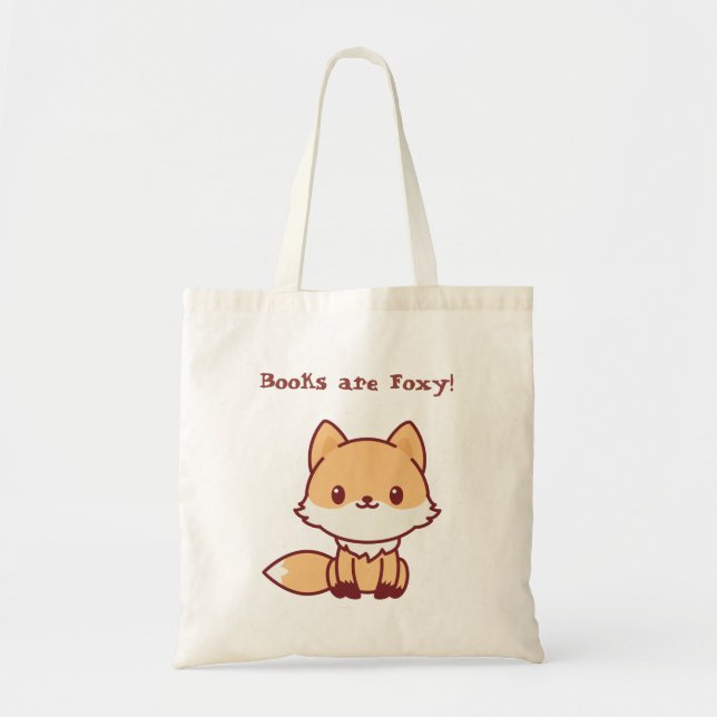 Niedlicher Fox mit kundenspezifischem Text Tragetasche (Vorne)