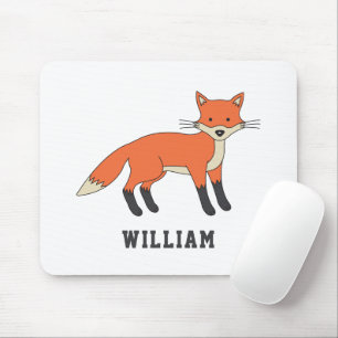 Niedlicher Fox-Personalisierter Individuelle Name Mousepad