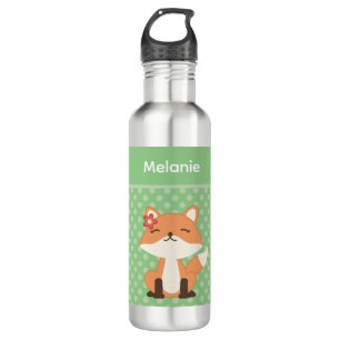 Niedlicher Fox schnüffelt die Luft Personalisiert Edelstahlflasche