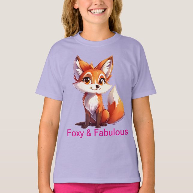 Niedlicher Fox-T - Shirt für Girls Foxy & Fabulous (Vorderseite)