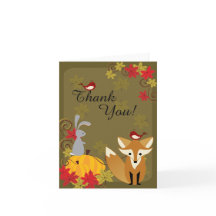 Niedlicher Fox- und Waldtier-Herbst danken Ihnen