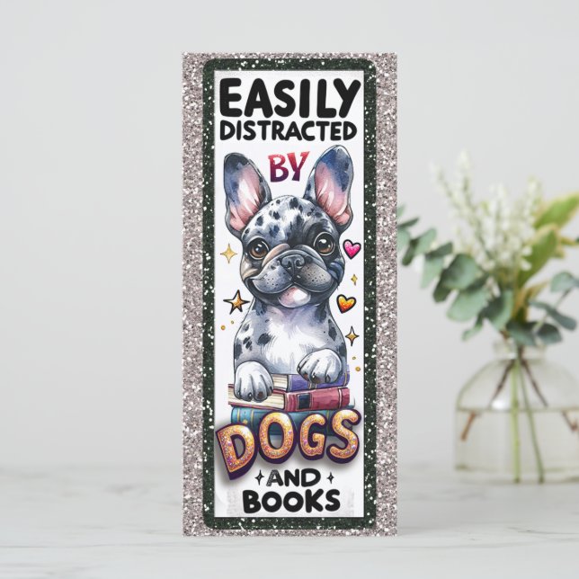 Niedlicher französischer Bulldog-Bookmarker (Stehend Vorderseite)